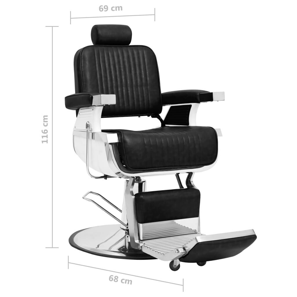Barber Chair Black 68x69x116 cm Faux Leather Price