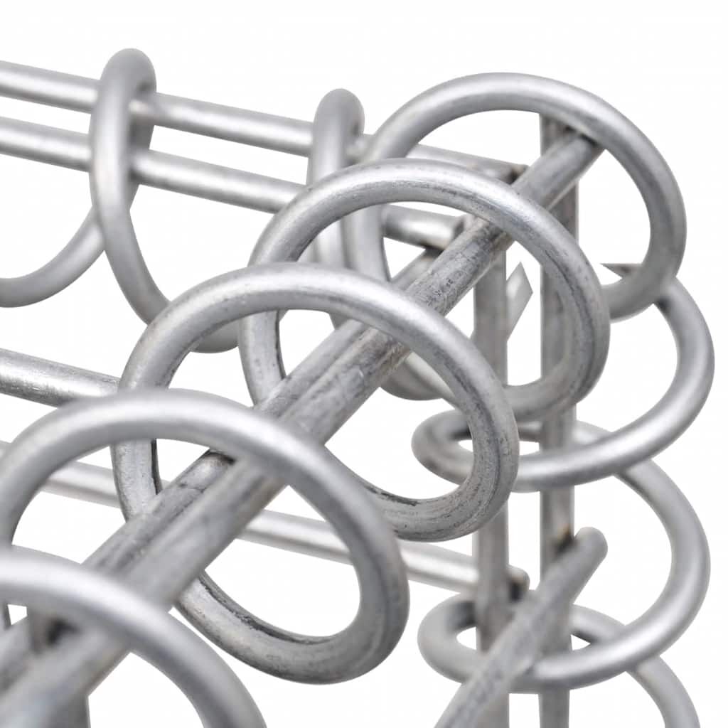 Gabion Raised Bed Steel 180x90x100 cm Silver Price