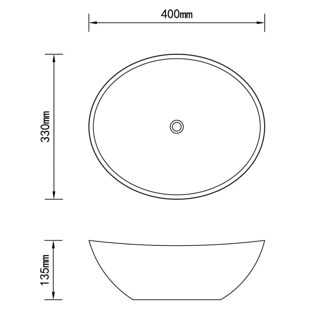 Wash Basin 40x33x13.5 cm Ceramic Gold Price