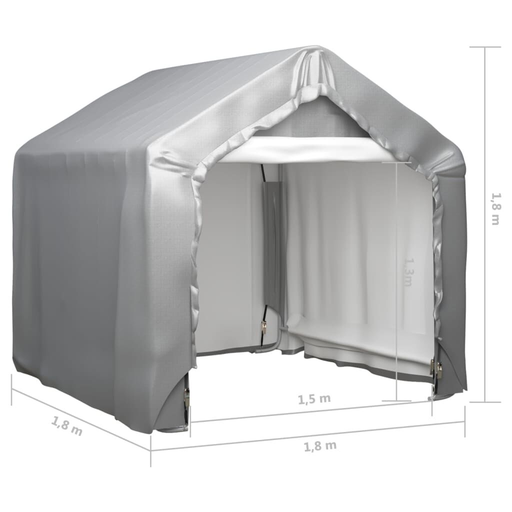 Storage Tent Grey 180x180 cm Galvanised Steel Price