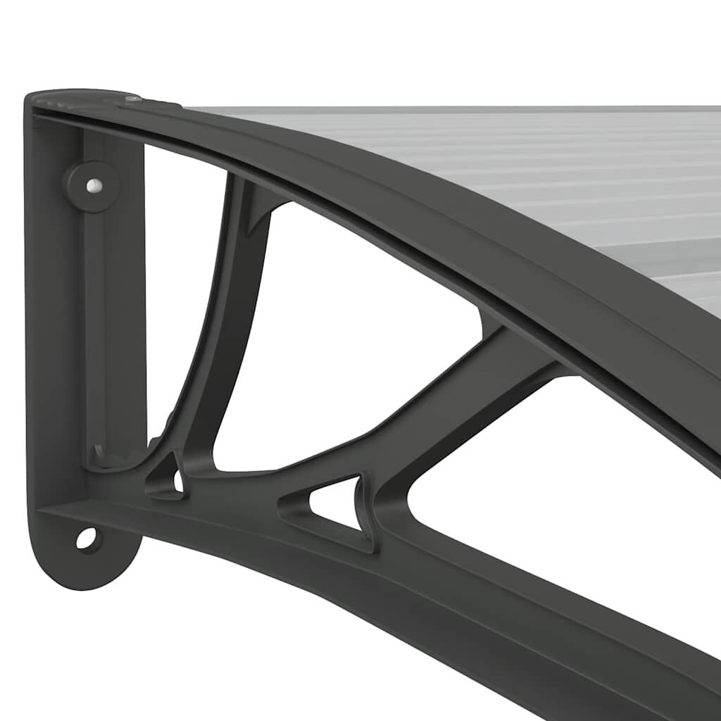 Door Canopy Black and Transparent 80x75 cm Polycarbonate Price
