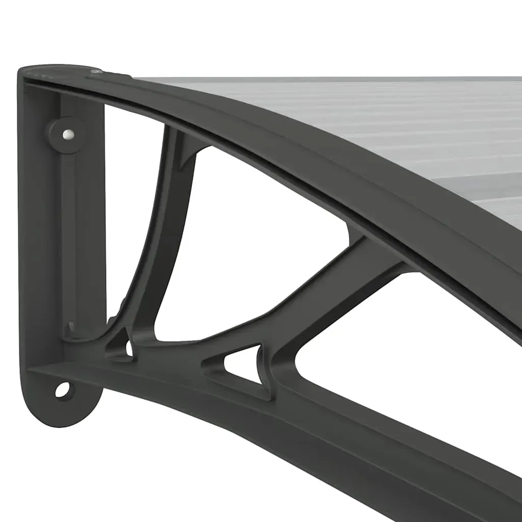 Door Canopy Black and Transparent 80x75 cm Polycarbonate Price