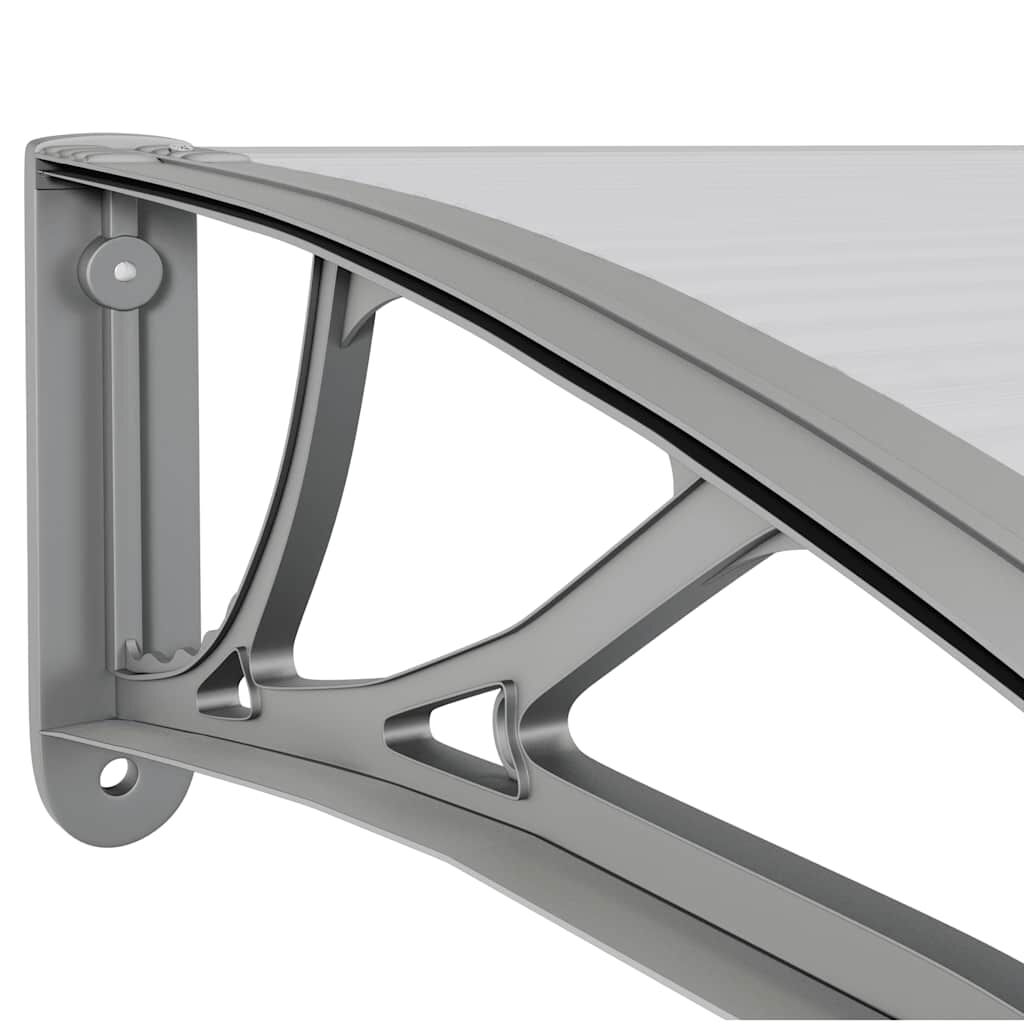 Door Canopy Grey and Transparent 100x75 cm Polycarbonate Price