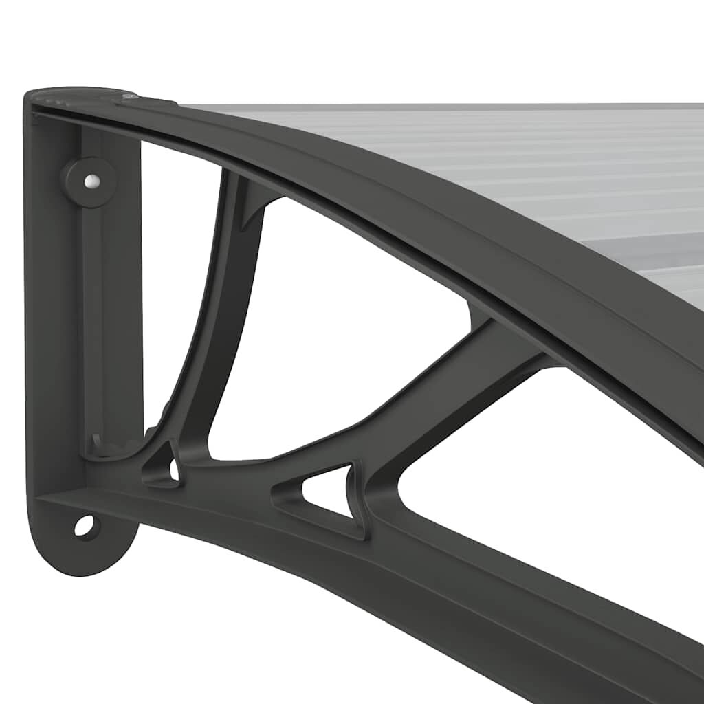 Door Canopy Black and Transparent 400x75 cm Polycarbonate Price