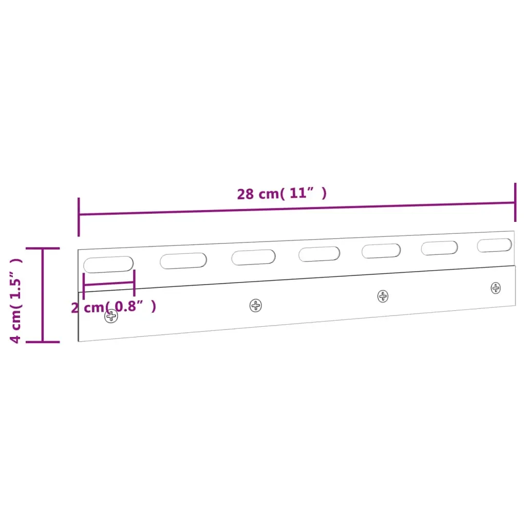 Connecting Plates 4 pcs Silver 28 cm Stainless Steel Price