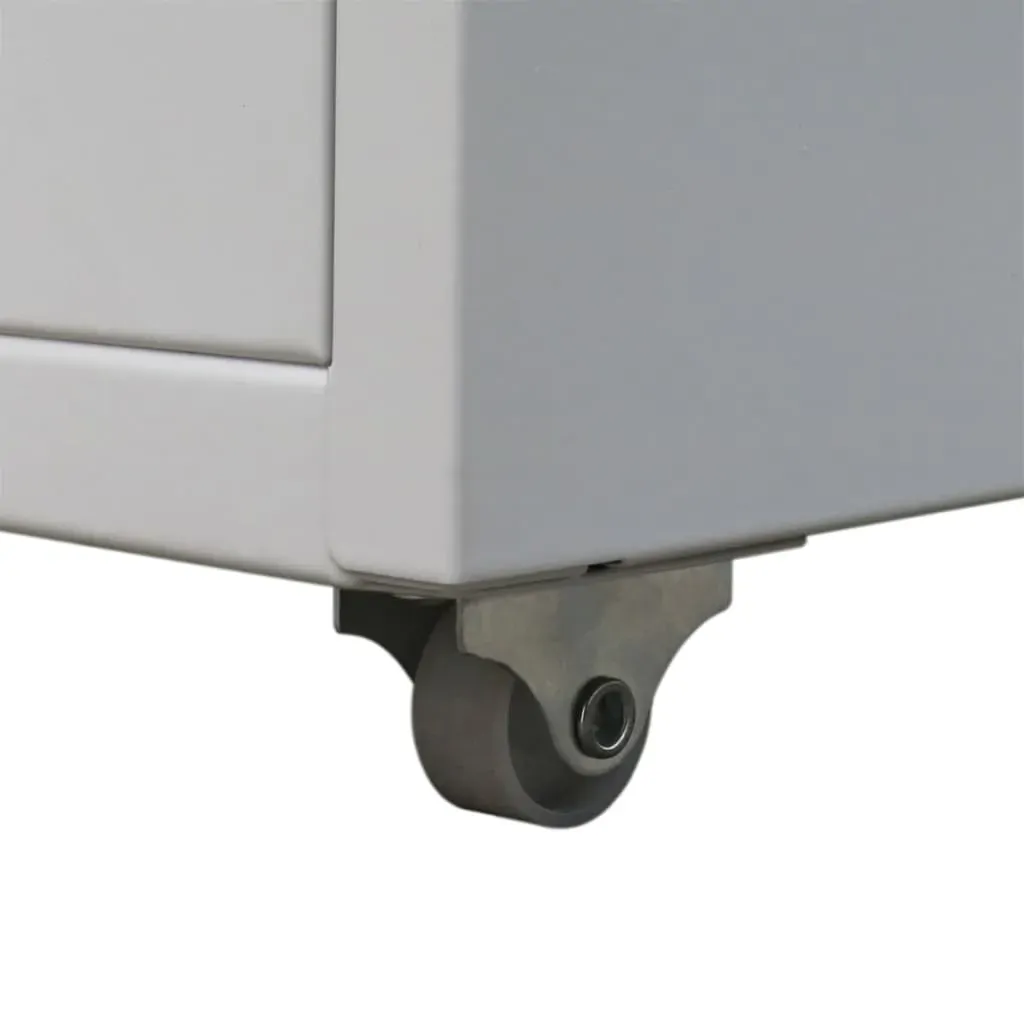 File Cabinet with 5 Drawers Grey 68.5 cm Steel Price