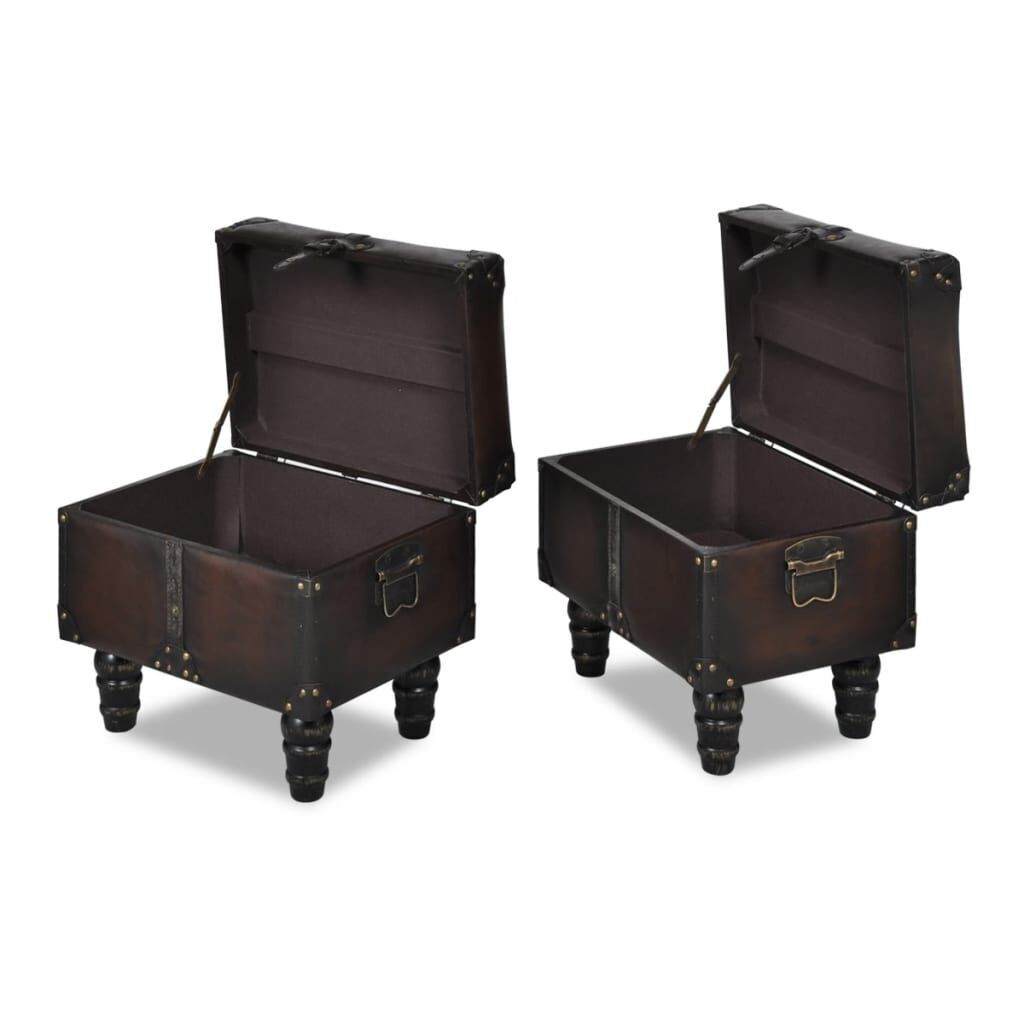 Storage Bench Set 3 pcs Brown Price