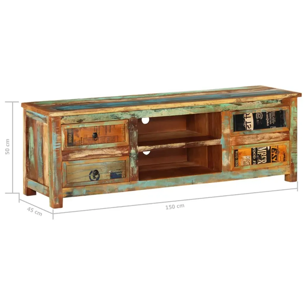 Reclaimed Wood TV Cabinet TV Stand 4 Drawers Price