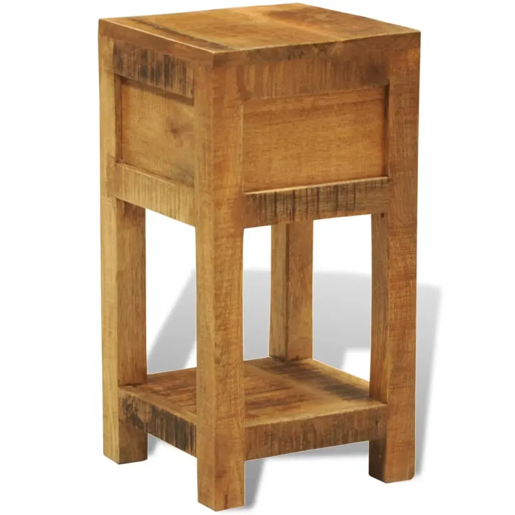 Nightstand with 1 Drawer Solid Mango Wood Price