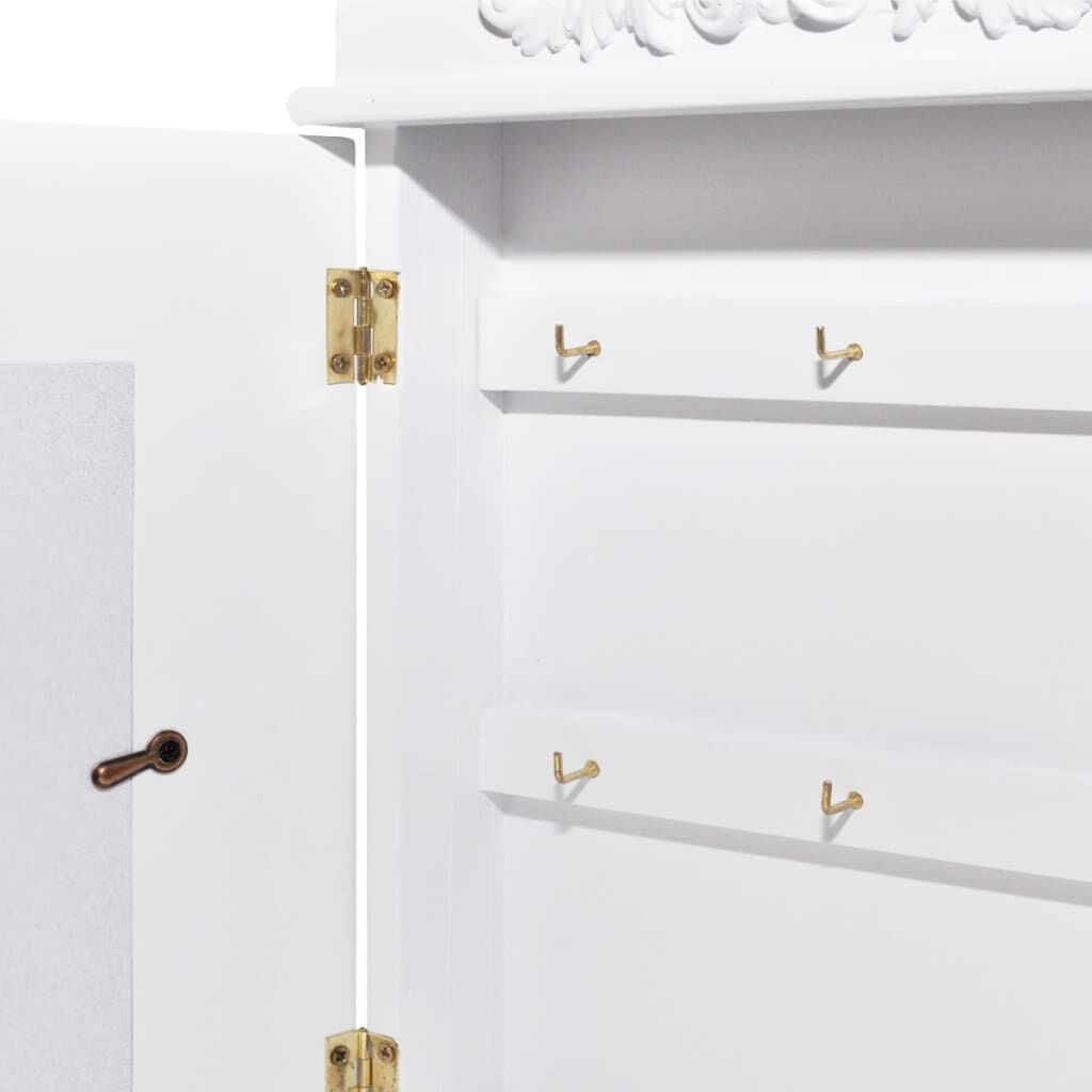 Key Cabinet with Photo Frame White Price