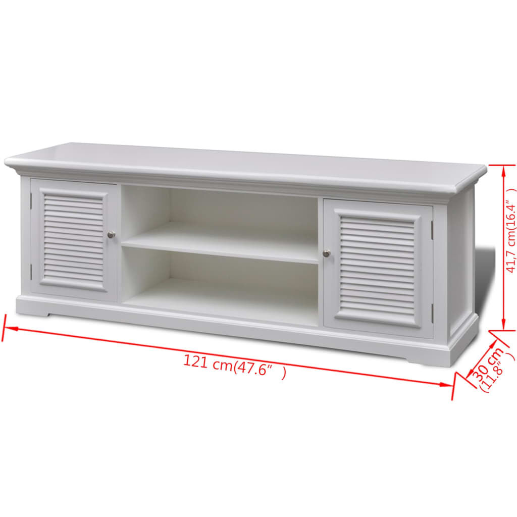TV Stand White Wood Price