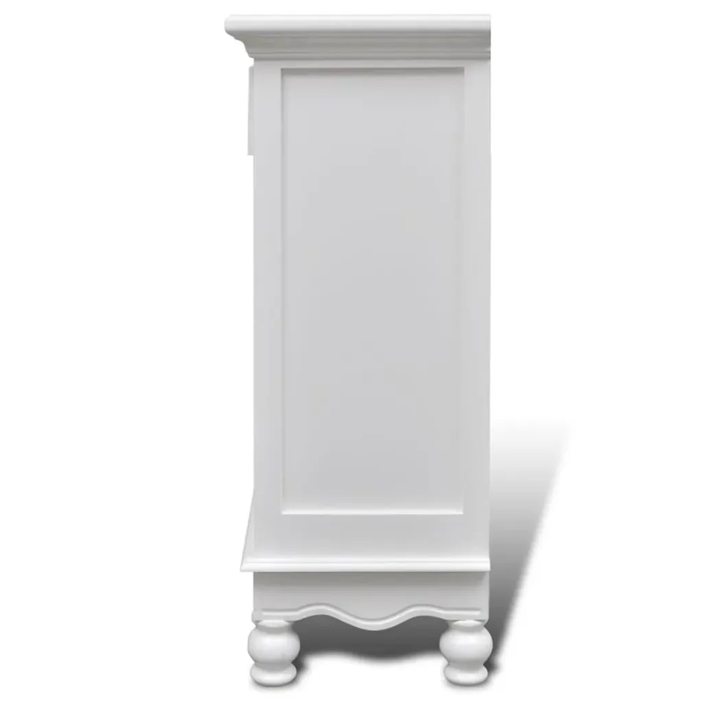 Wooden Cabinet with 2 Doors 1 Drawer White Price