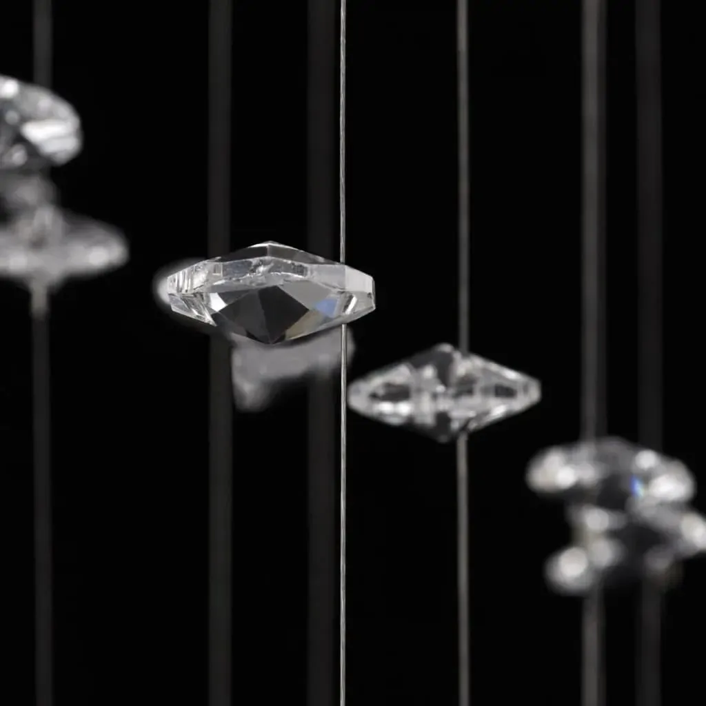 Ceiling Lamp with Glittering Glass Crystal Beads 8 x G9 29 cm Price