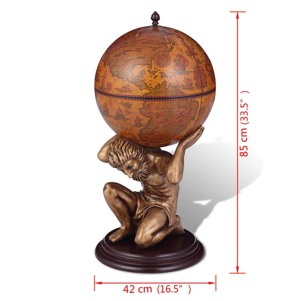 Globe Bar Wine Stand Atlas Design 42x42x85 cm Price