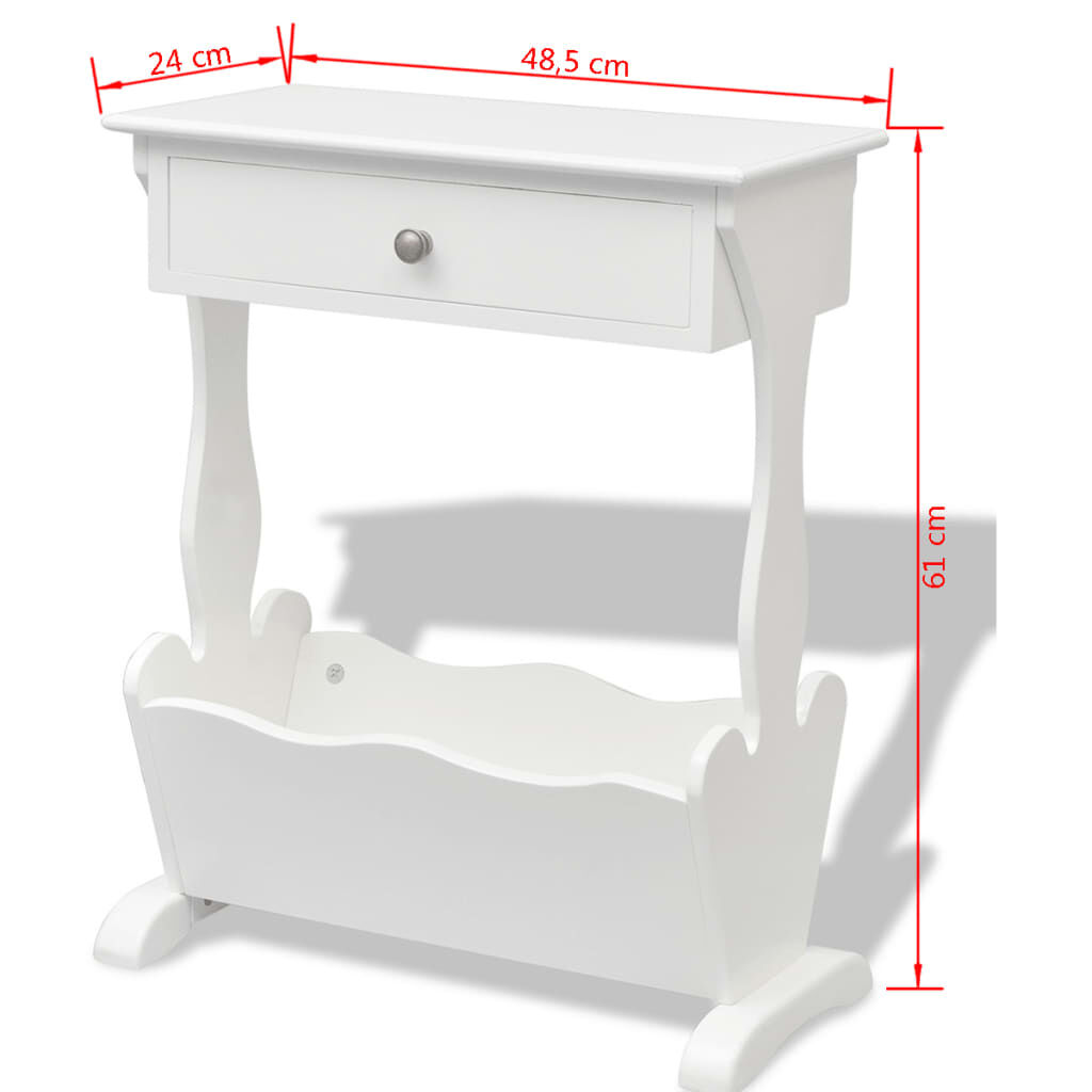 Magazine Rack "Melrose" White Price