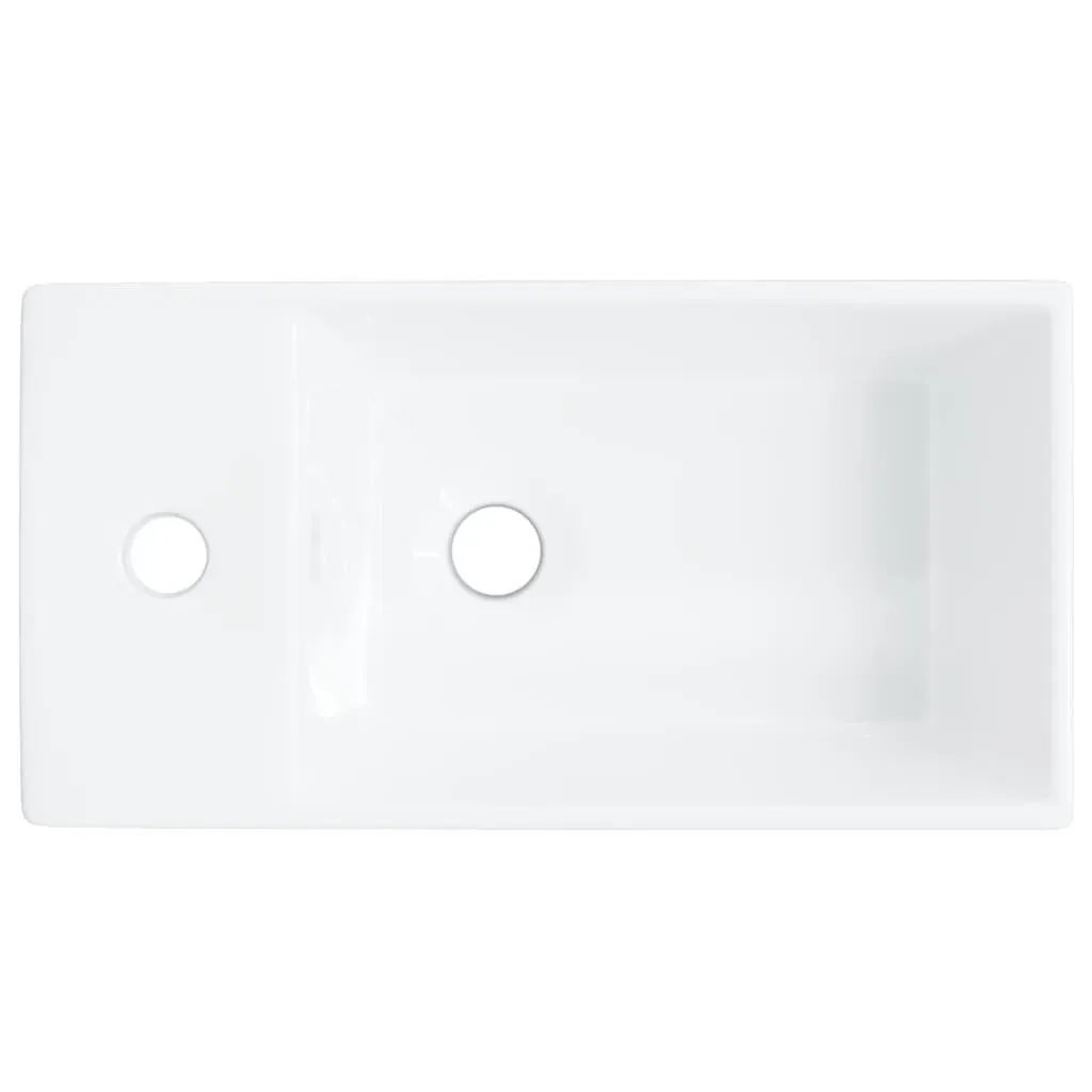 Wash Basin White 48x25x15 cm Ceramic Price