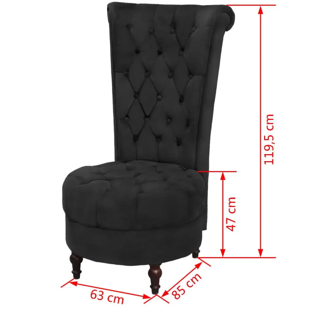High Back Sofa Chair Black Fabric Price