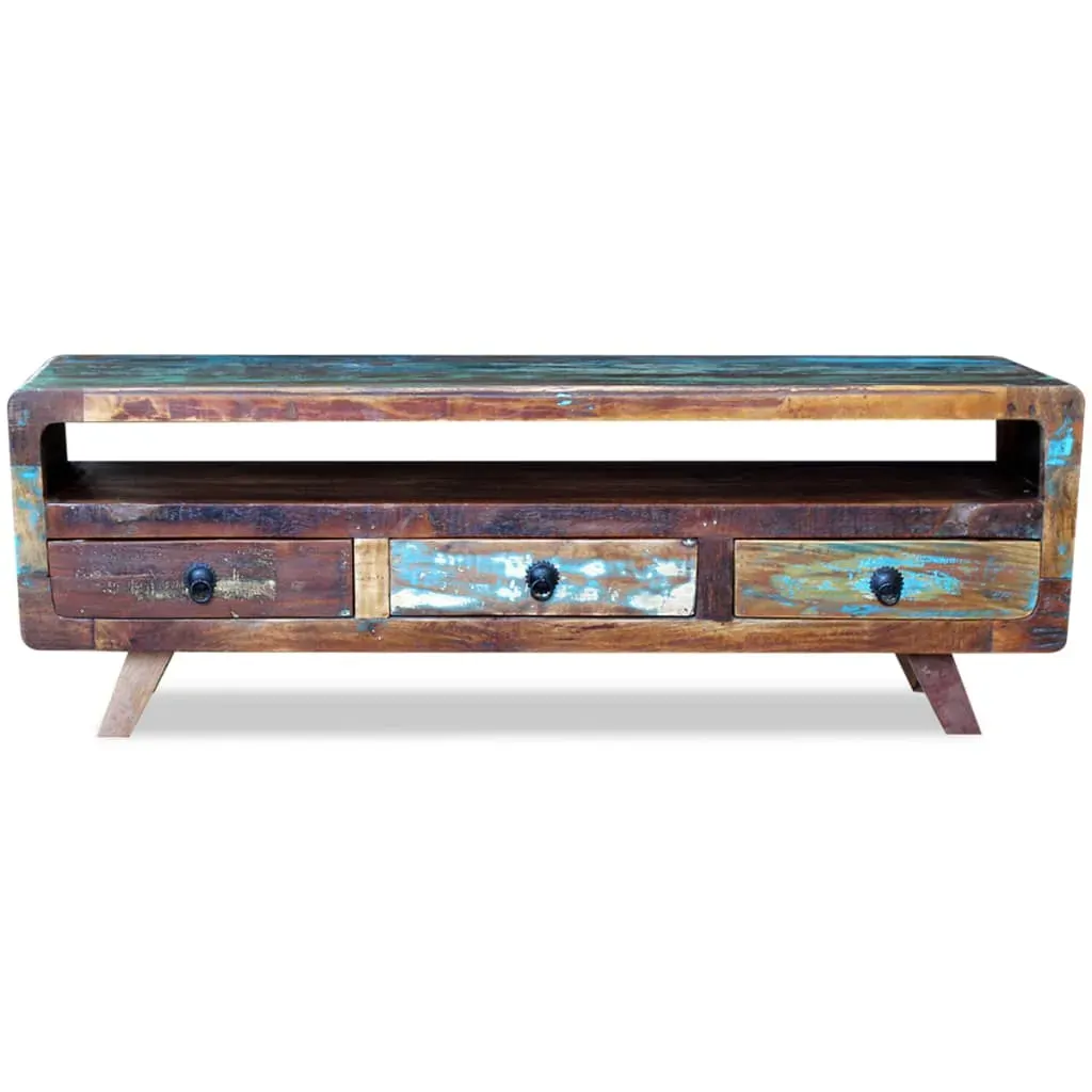 TV Cabinet with 3 Drawers Solid Reclaimed Wood Price