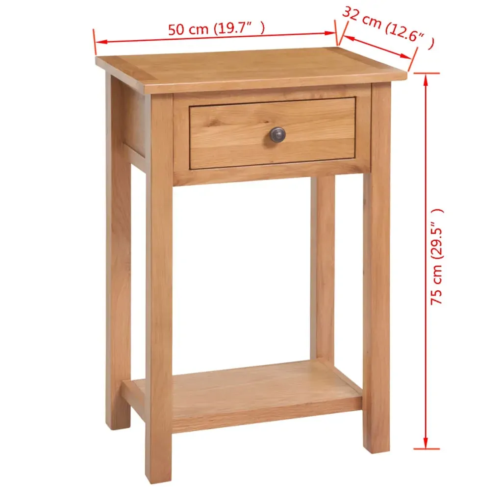 Console Table 50x32x75 cm Solid Oak Wood Price