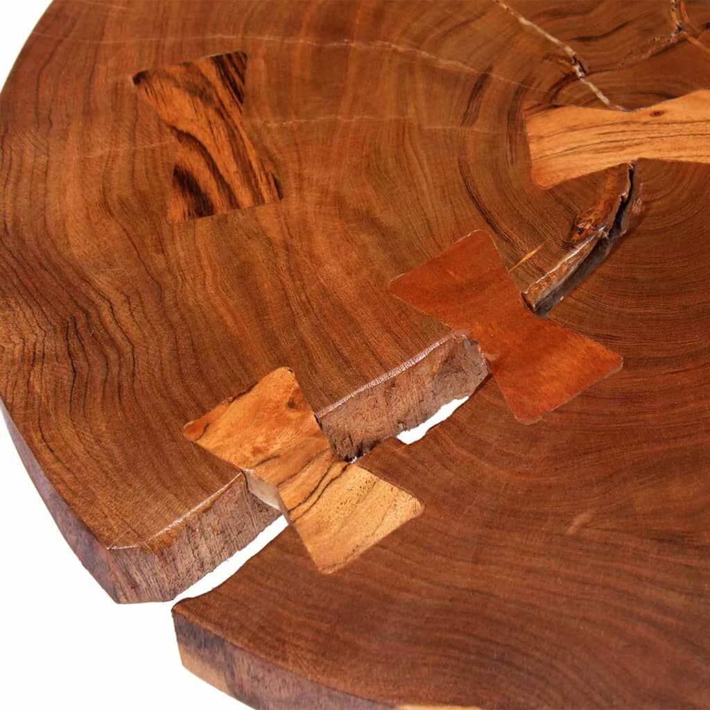 Log Coffee Table Solid Acacia Wood (55-60)x40 cm Price