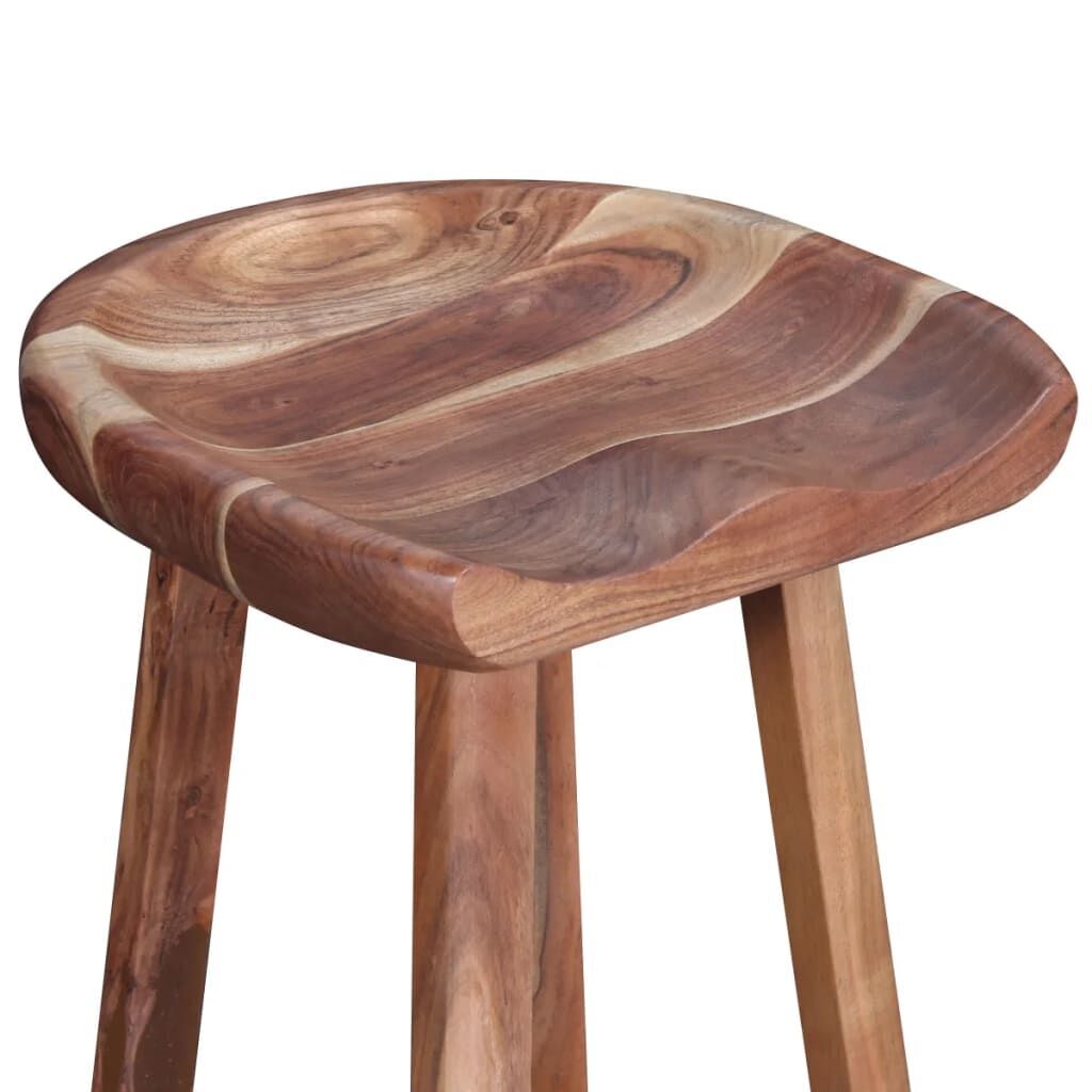 Bar Stools 2 pcs Solid Acacia Wood Price