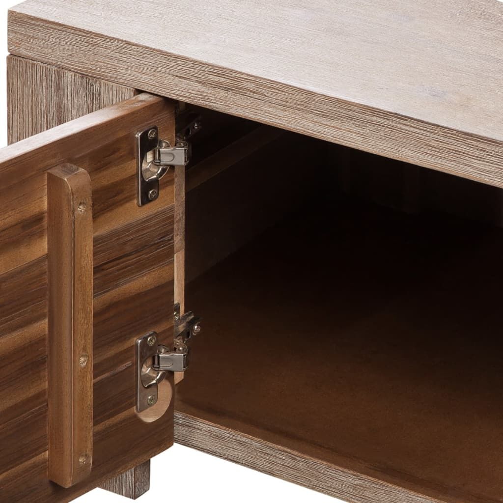 TV Cabinet Solid Brushed Acacia Wood 140x38x40 cm Price