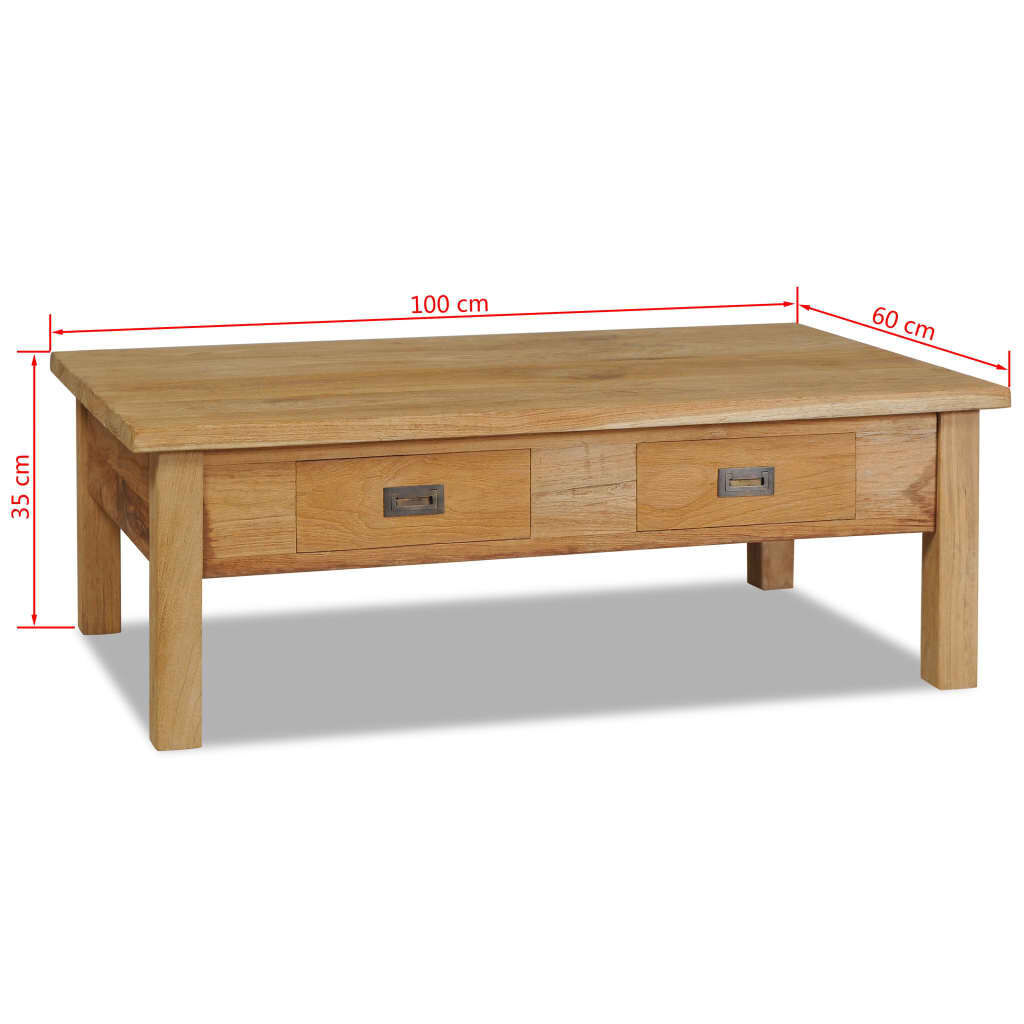 Coffee Table Solid Teak 100x60x35 cm Price