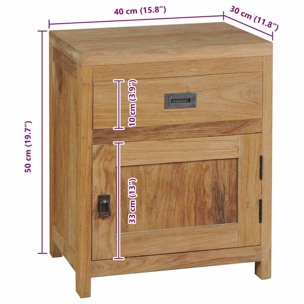 Bedside Cabinet Solid Teak 40x30x50 cm Price