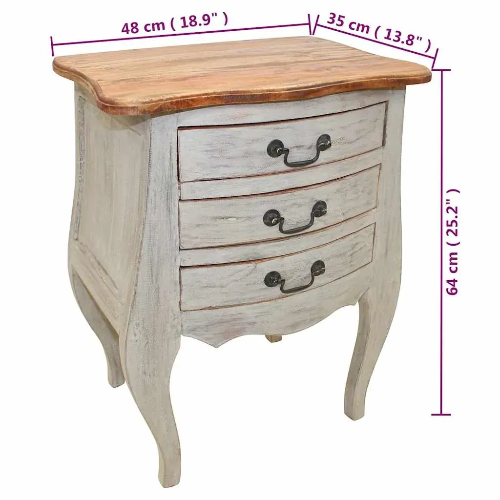 Bedside Cabinet Solid Mahogany Wood 48x35x64 cm Price