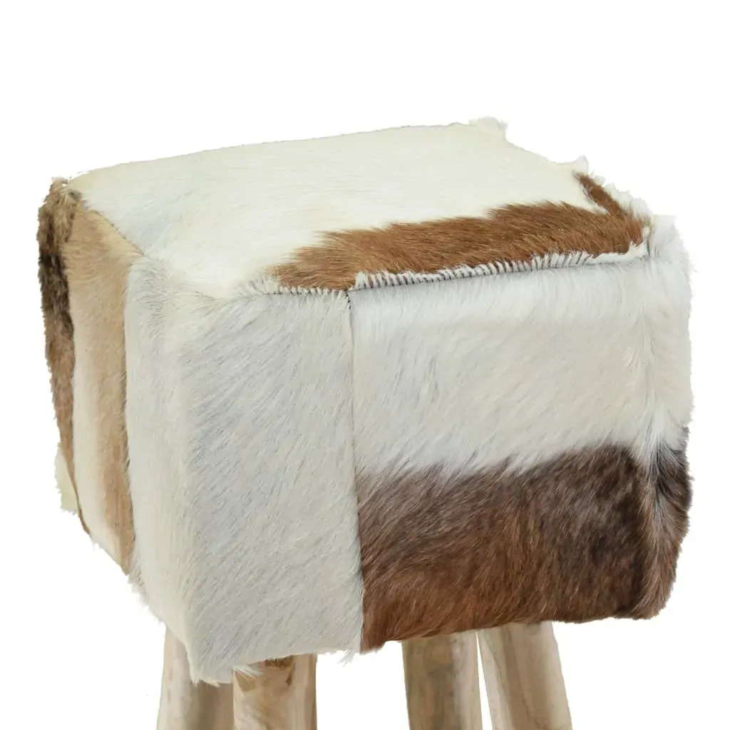 Bar Stool Real Leather and Solid Teak Wood Price