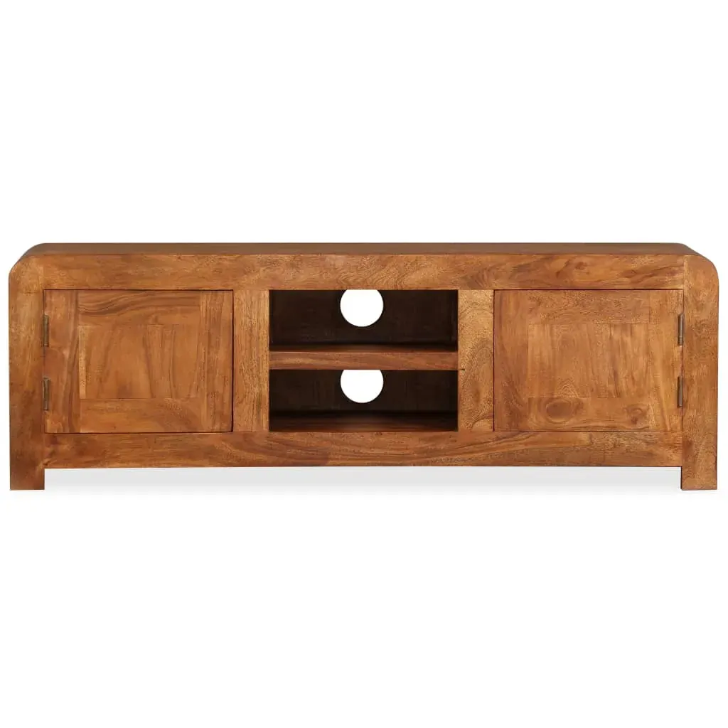 TV Cabinet Solid Wood with Honey Finish 120x30x40 cm Price