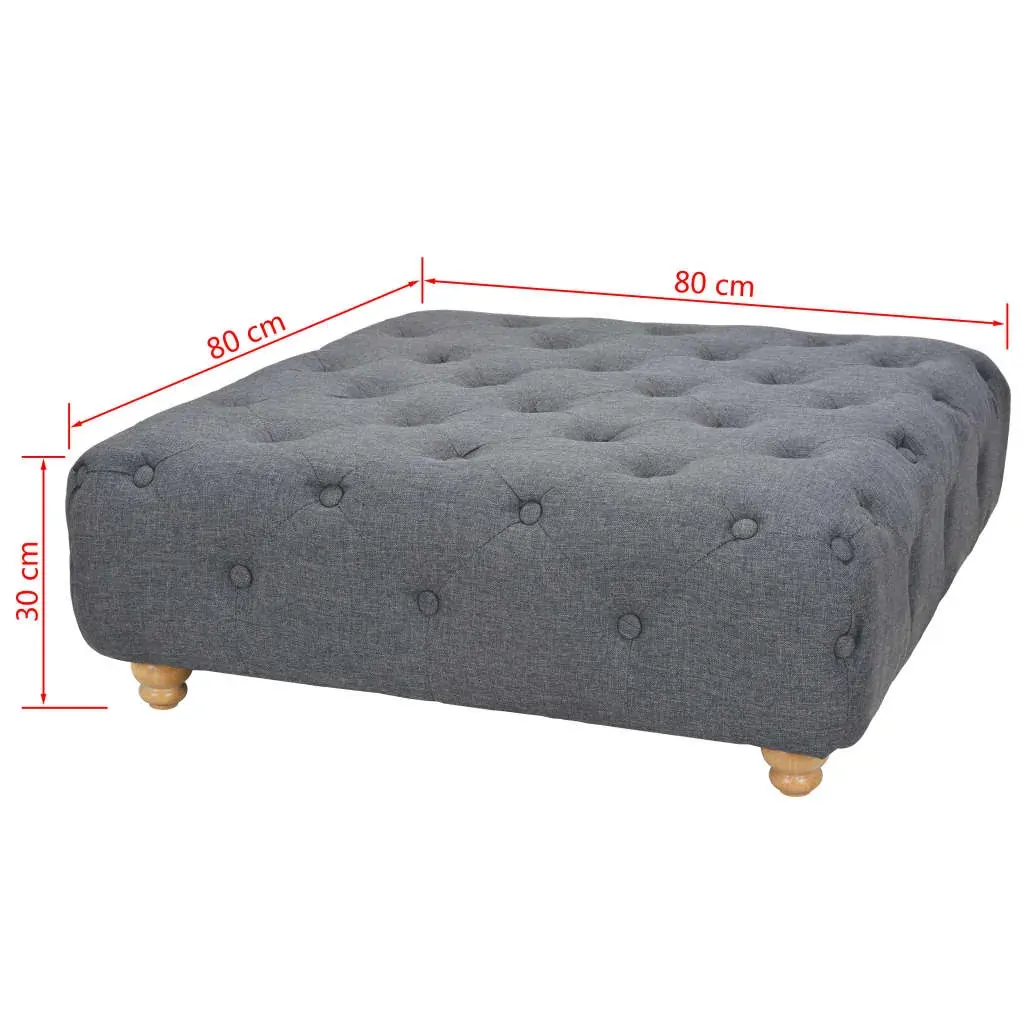 Pouffe Fabric 80x80x30 cm Dark Grey Price
