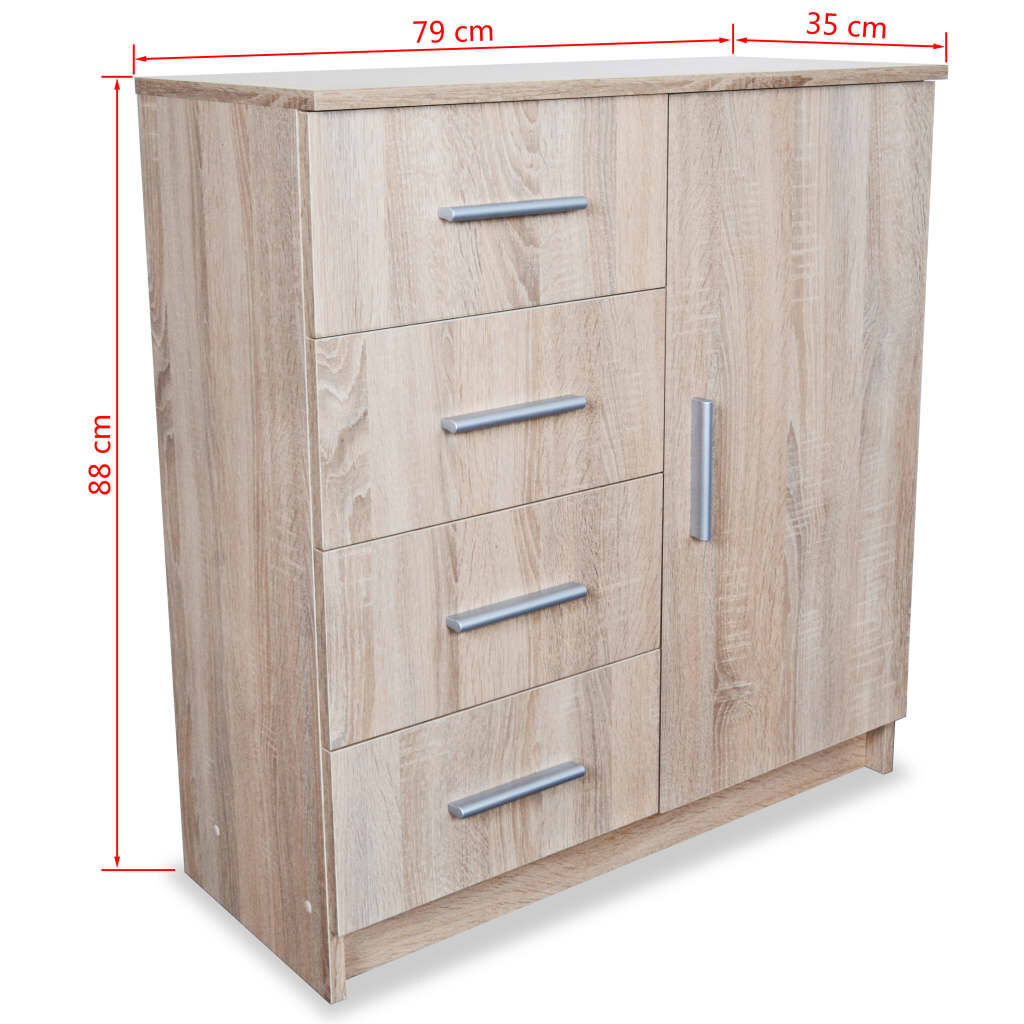 Sideboard Engineered Wood 79x35x88 cm Oak Price