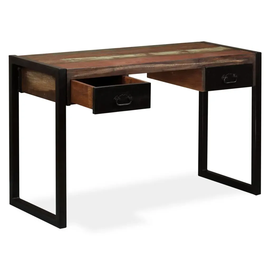 Desk with 2 Drawers Solid Reclaimed Wood 120x50x76 cm Price