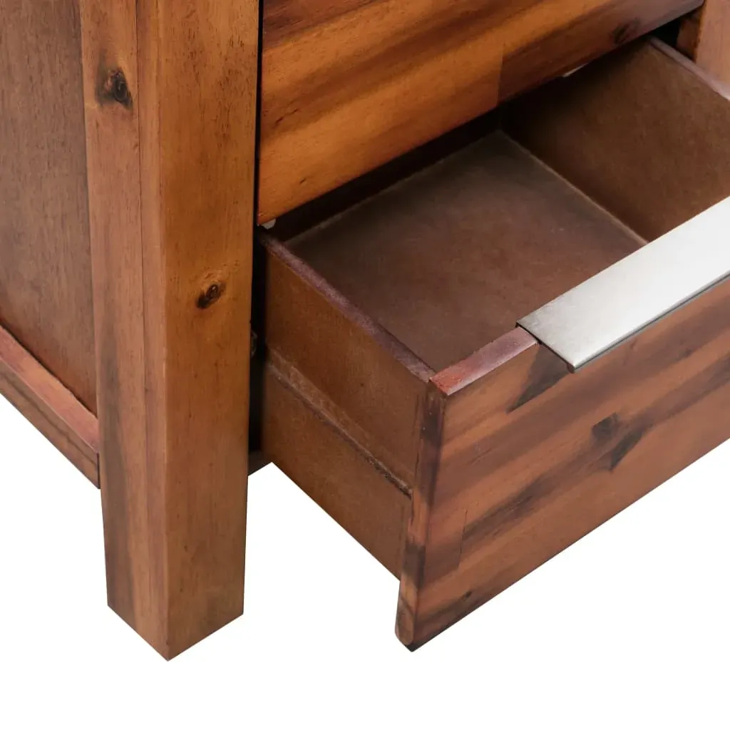 Chest of Drawers Solid Acacia Wood 45x32x115 cm Price