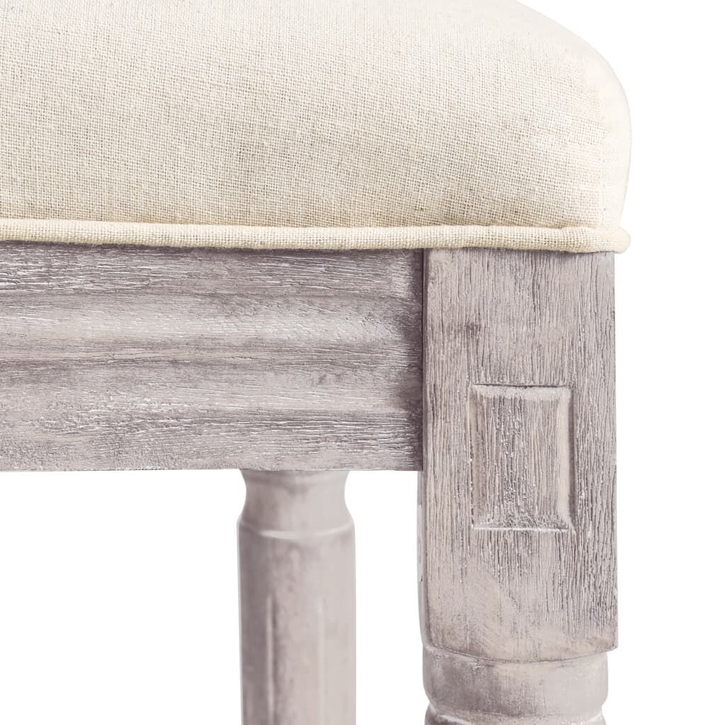 Bar Chairs 2 pcs White Linen Price