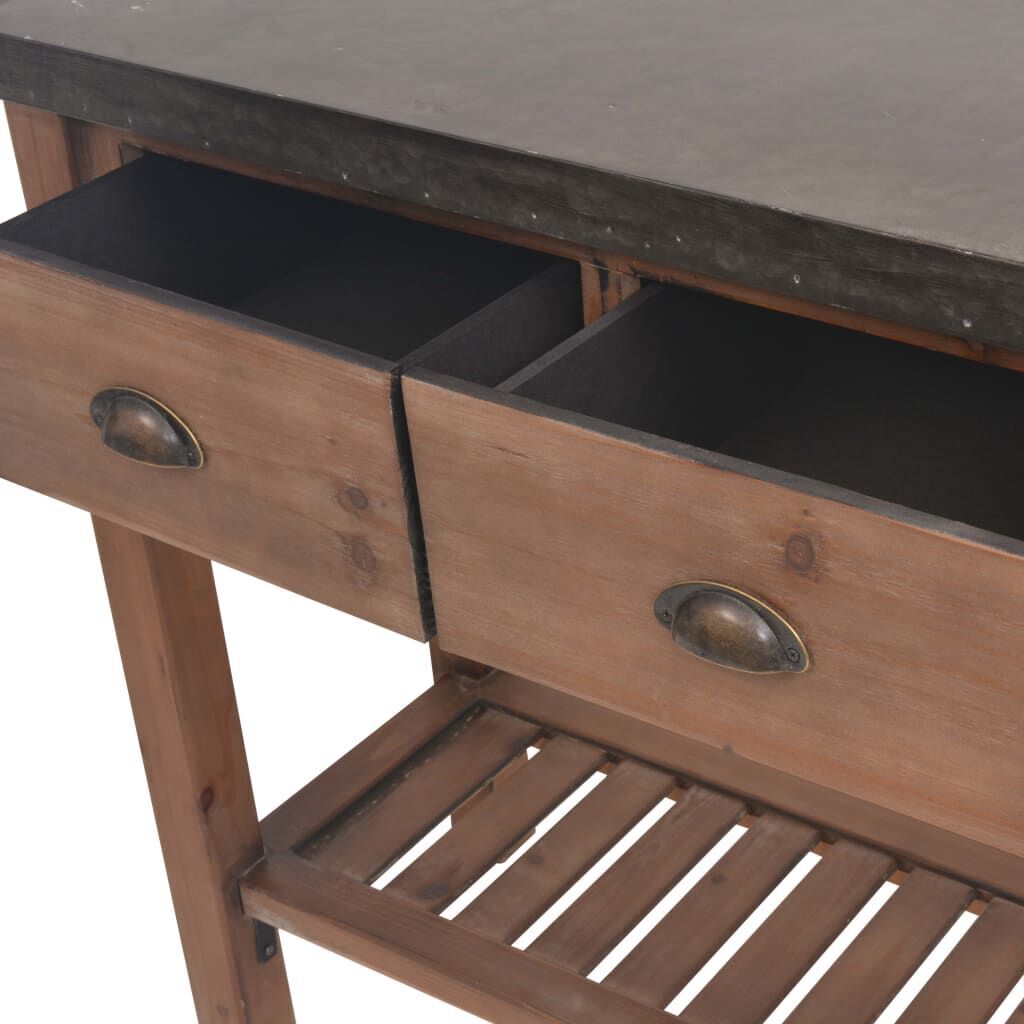 Console Table Solid Fir Wood 122x35x80 cm Price