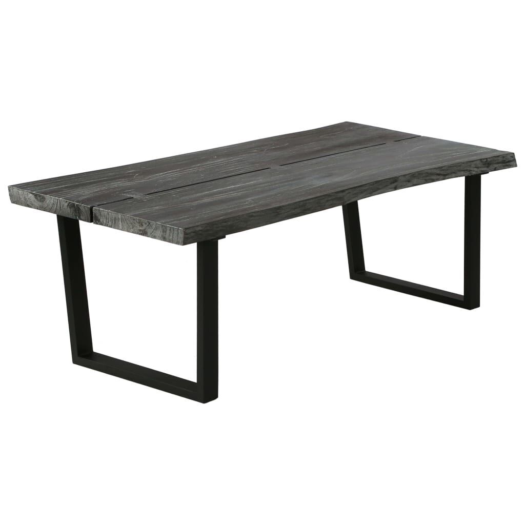Coffee Table Solid Mindi Wood 102x56x41 cm Grey Price