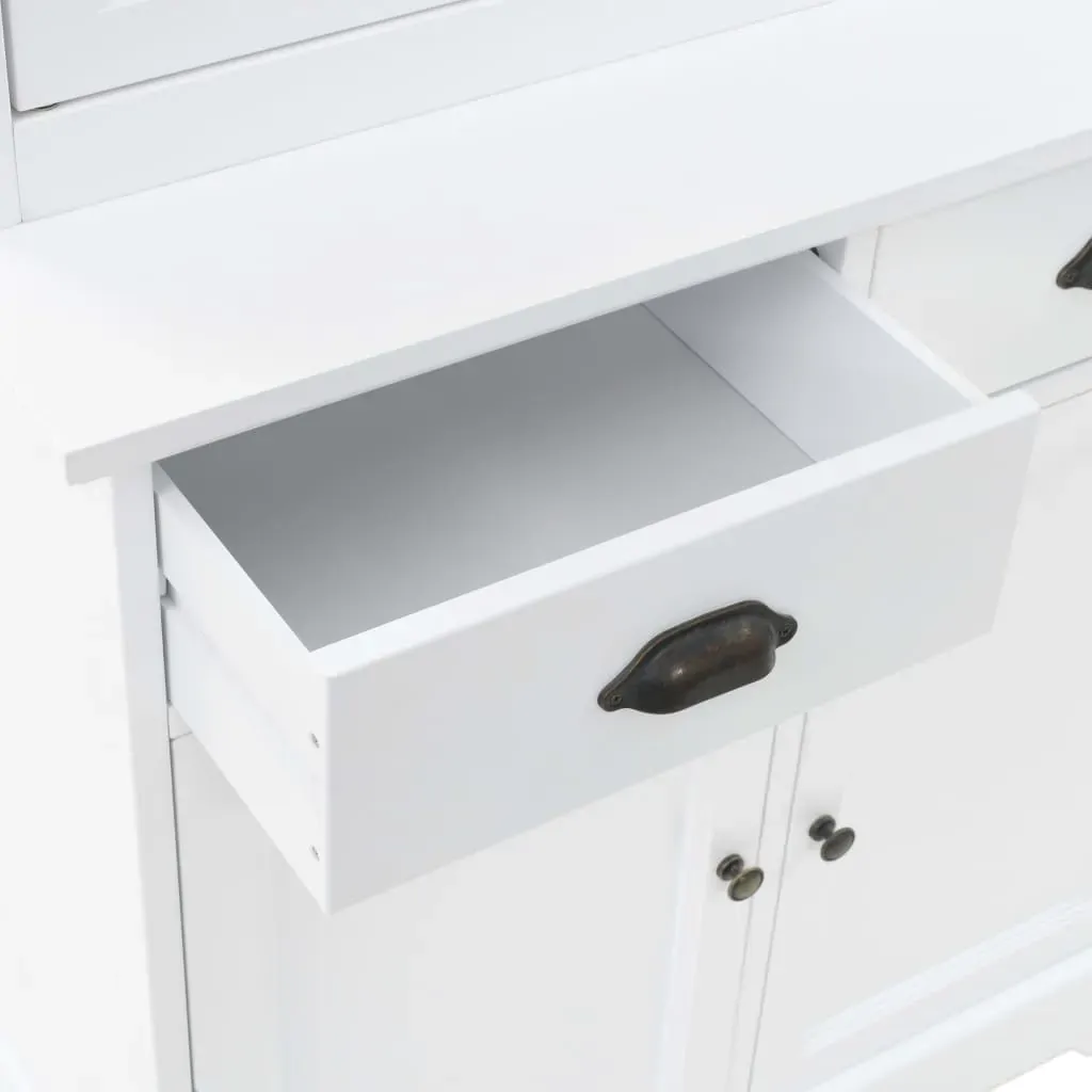 Welsh Dresser with 4 Doors MDF and Pinewood 80x40x180 cm Price