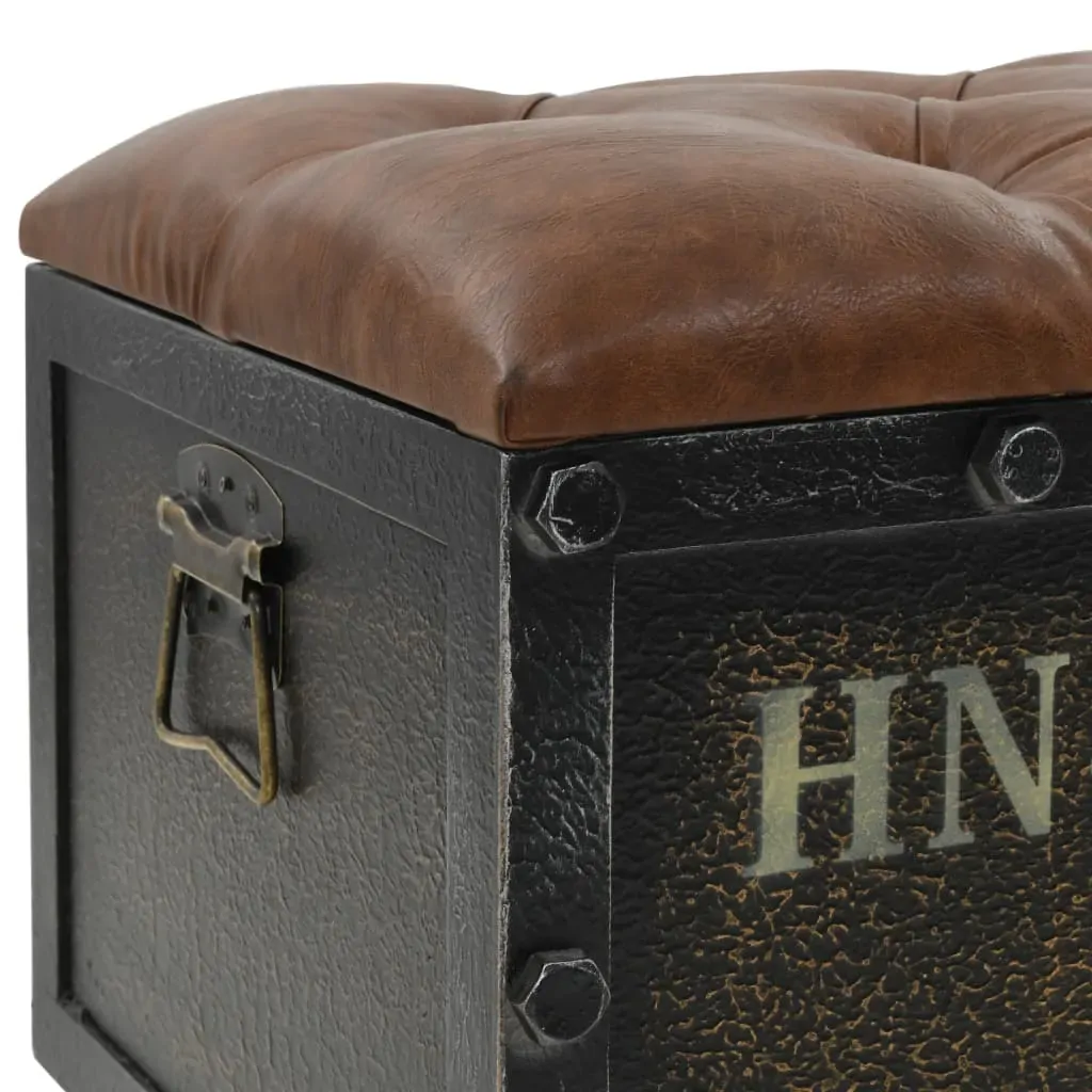 Storage Bench 80.5x41x50 cm Solid Wood and Artificial Leather Price