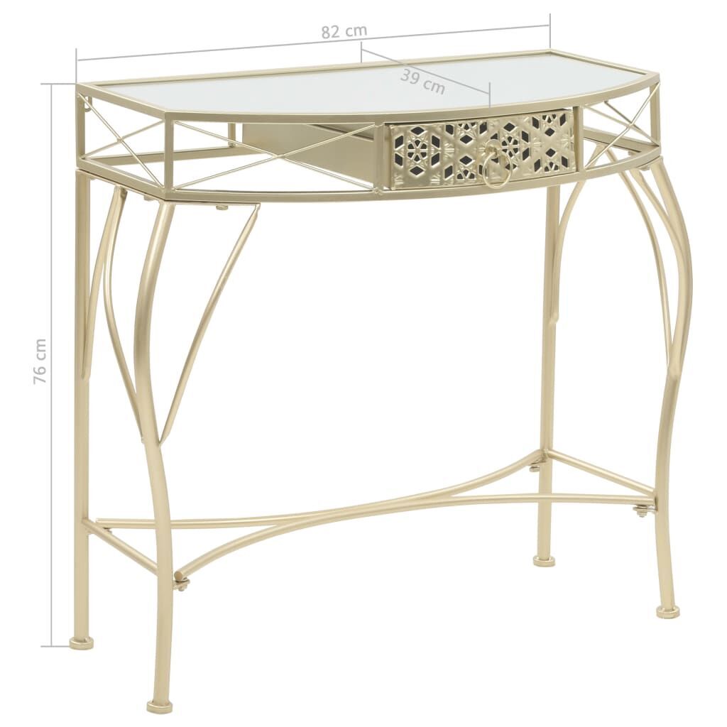 Side Table French Style Metal 82x39x76 cm Gold Price