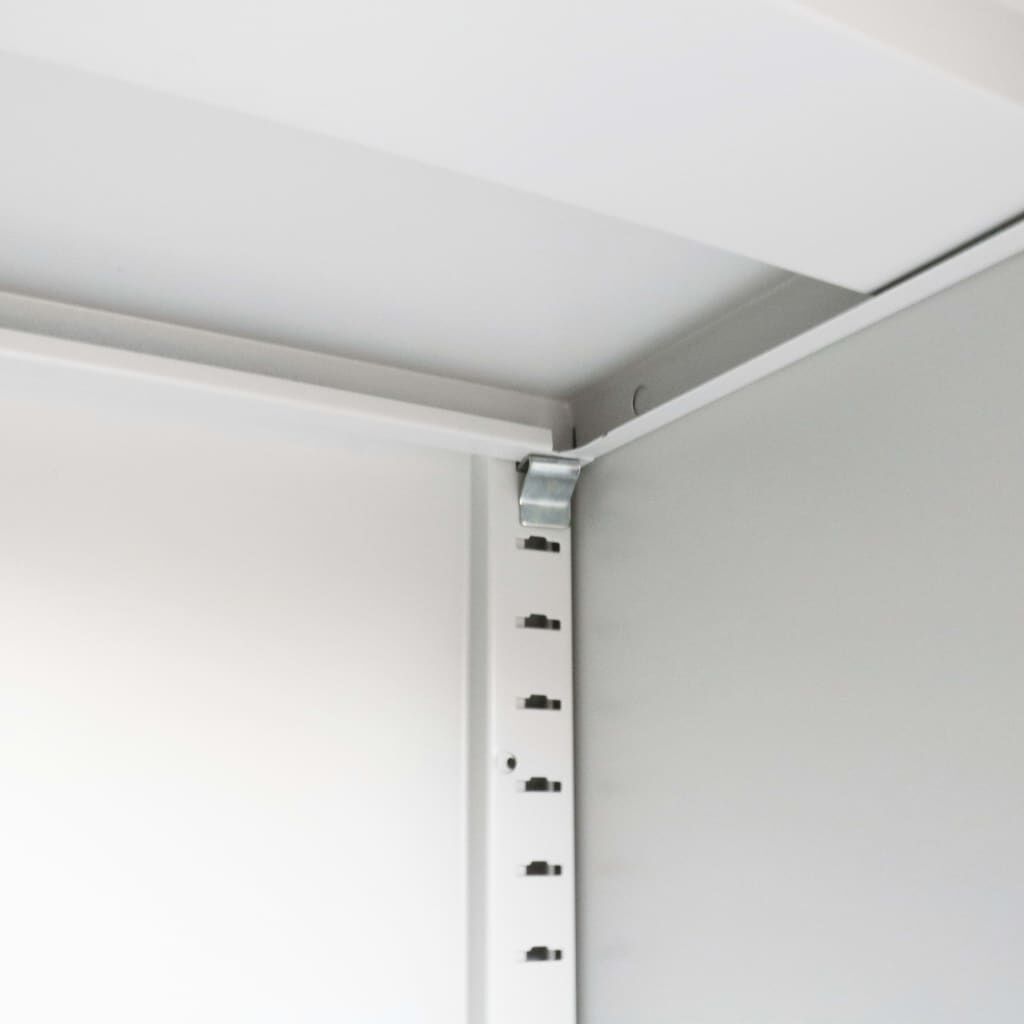 Office Cabinet with Sliding Doors Metal 90x40x90 cm Grey Price