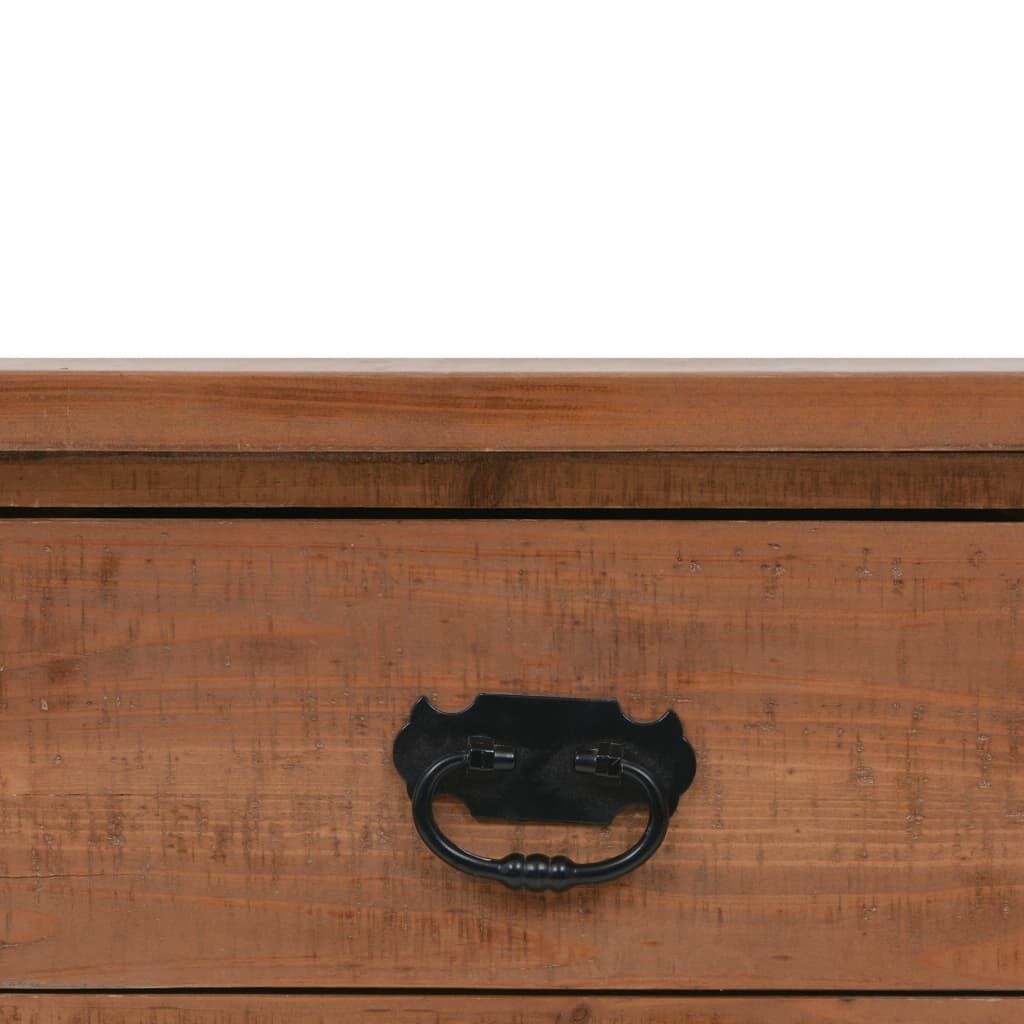 Console Table Solid Fir Wood 126x40x77.5 cm Brown Price