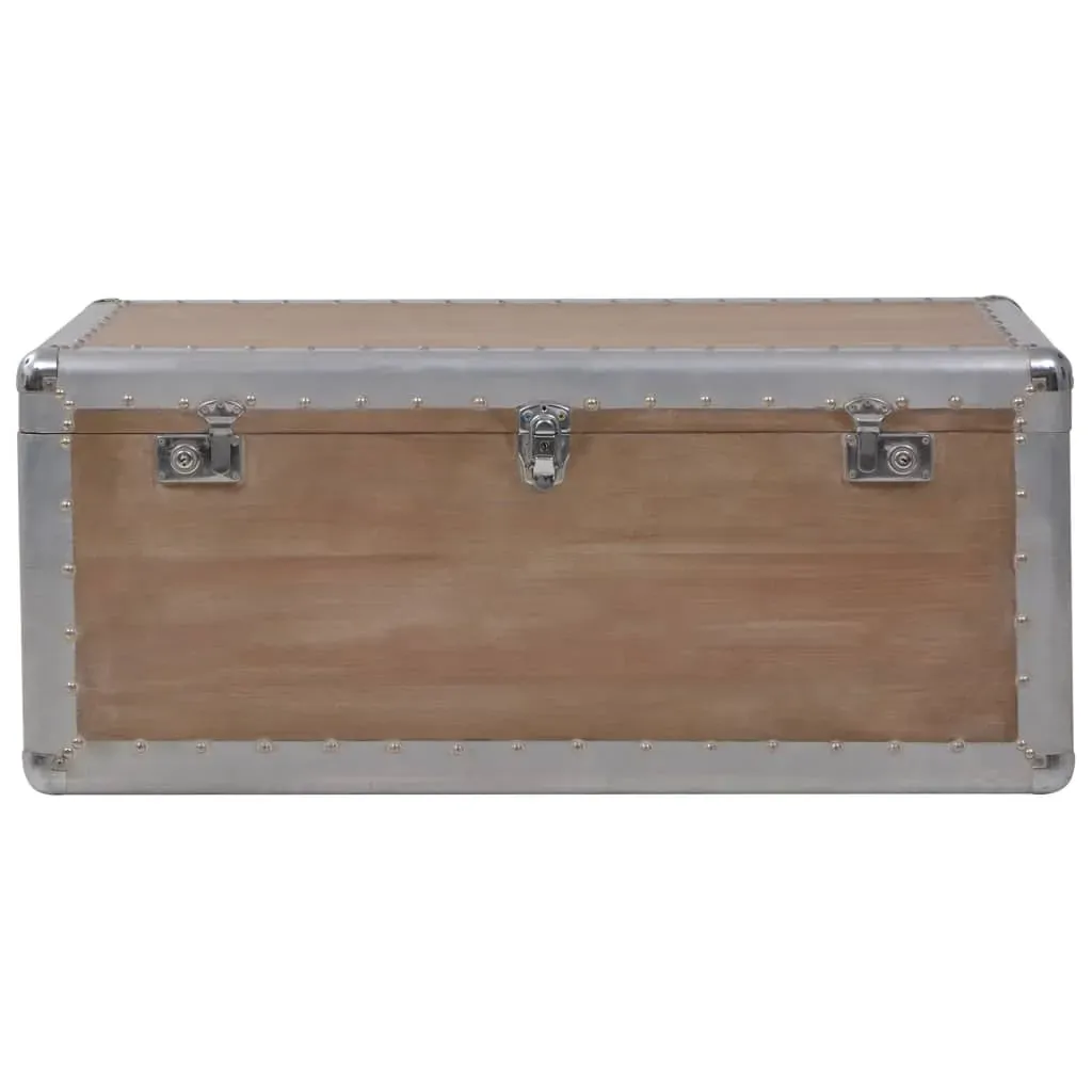 Storage Box Solid Fir Wood 91x52x40 cm Brown Price