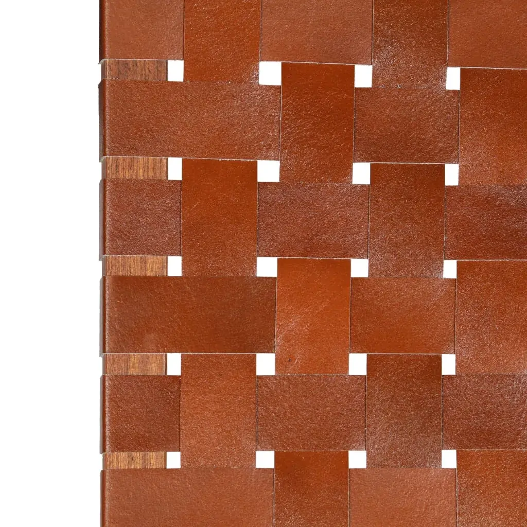Folding Chair Crossed-Stripe Brown Real Leather Price