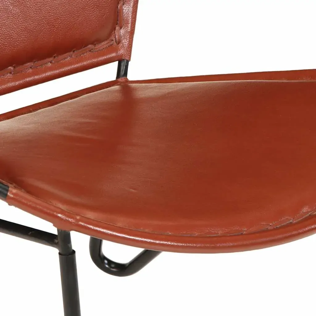Chair Brown Real Leather Price