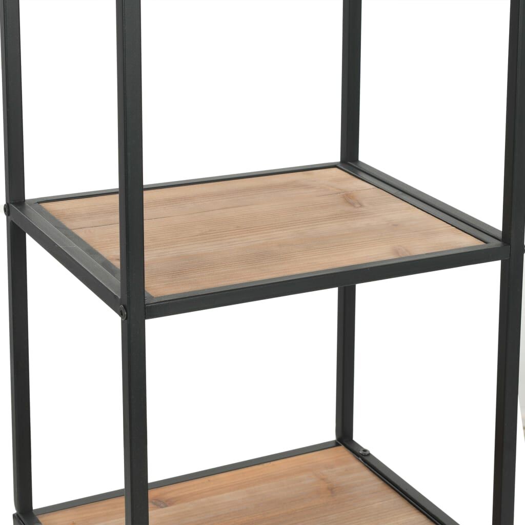 Bookcase Solid Firwood and Steel 40.5x32.5x180 cm Price