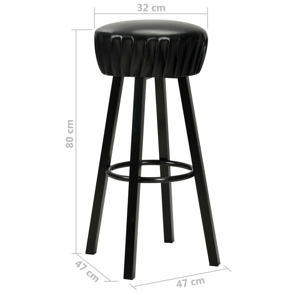 Bar Chairs 2 pcs Black Faux Leather Price