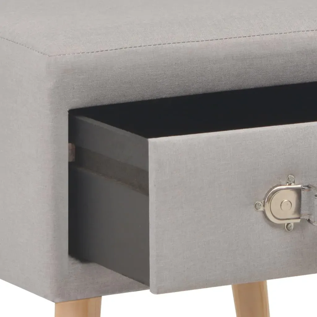 Bedside Cabinet Grey 40x35x40 cm Fabric Price