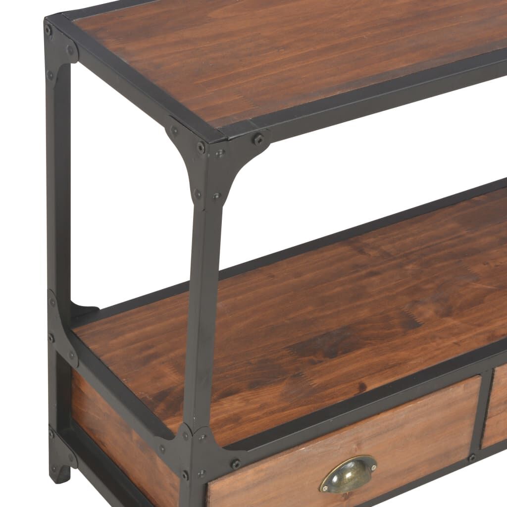 TV Cabinet with 3 Drawers 120x30x60 cm Solid Pine Wood Price